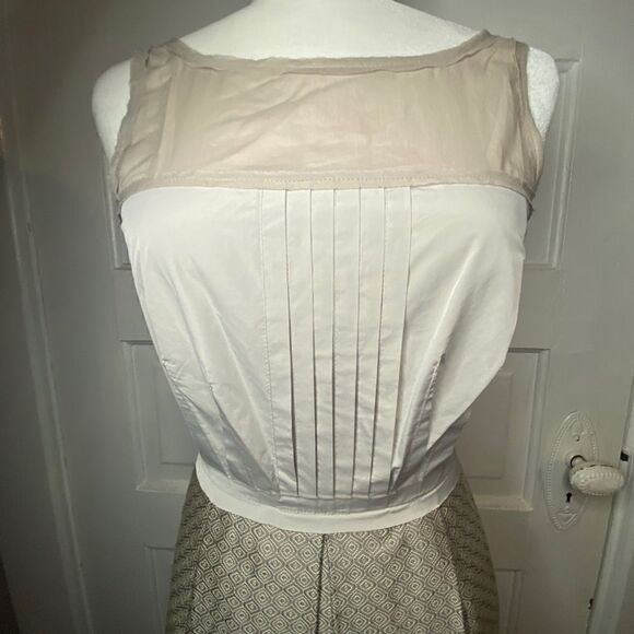 BCBGMaxAzria Nude Shoulder Pleated Dress - Picture 5 of 15